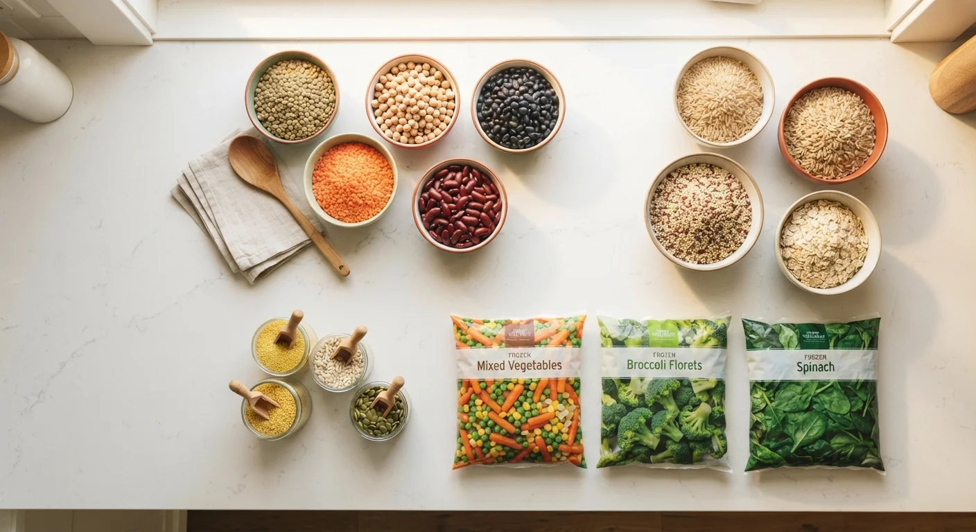 Whole Grains, Legumes, and Frozen Vegetables: The Affordable Nutrition Trio